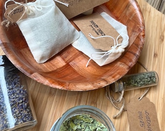 Cottage Garden Herb Trio | Lavender, Apple Mint & Catnip | Hand Harvested Tennessee Herbs | Botanical Gift Set | Apothecary | Altar