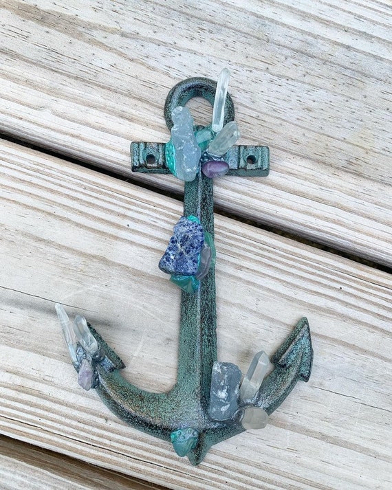 Crystal Decor Anchor Decor Ocean Decor Home Decor Nautical Etsy