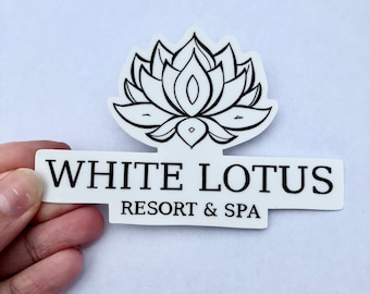 New White Lotus Merchandise, White Lotus Stickers, vinyl stickers, gifts for her, laptop phone Stanley tumbler window, HBO White Lotus