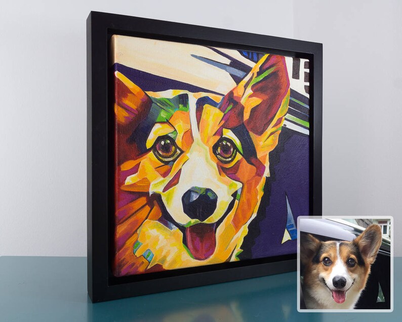 16in X 20in Custom POP ART ABSTRACT Pet Portrait Painting Etsy