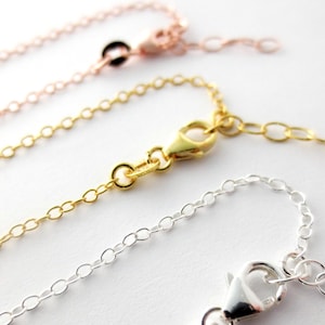 Thicker 16 18 20" Solid 925 Sterling Silver Oval Cable Necklace 2" Extender Lobster Clasp 18k Rose Gold Vermeil Jewelry Making Diy 1.7x2.2mm