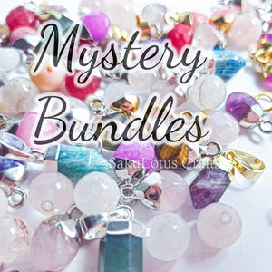Bolsa misteriosa de cristales de punta o lote mixto, colgantes pequeños surtidos con gran descuento, piedras naturales perfectamente imperfectas, nuevas o dañadas.