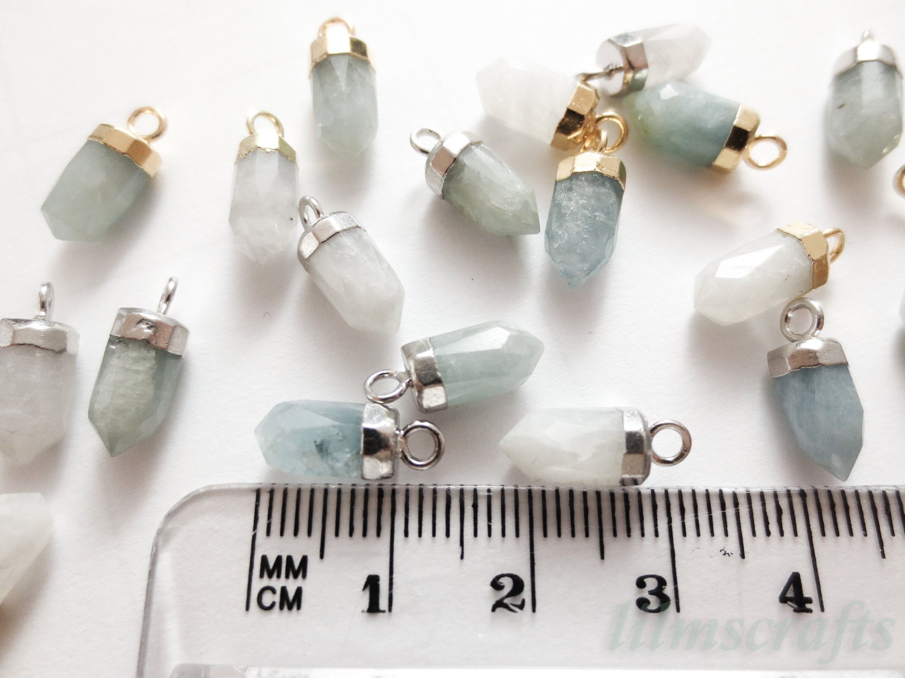 NEW 16mm Small Natural Aquamarine Rainbow Moonstone Faceted Etsy