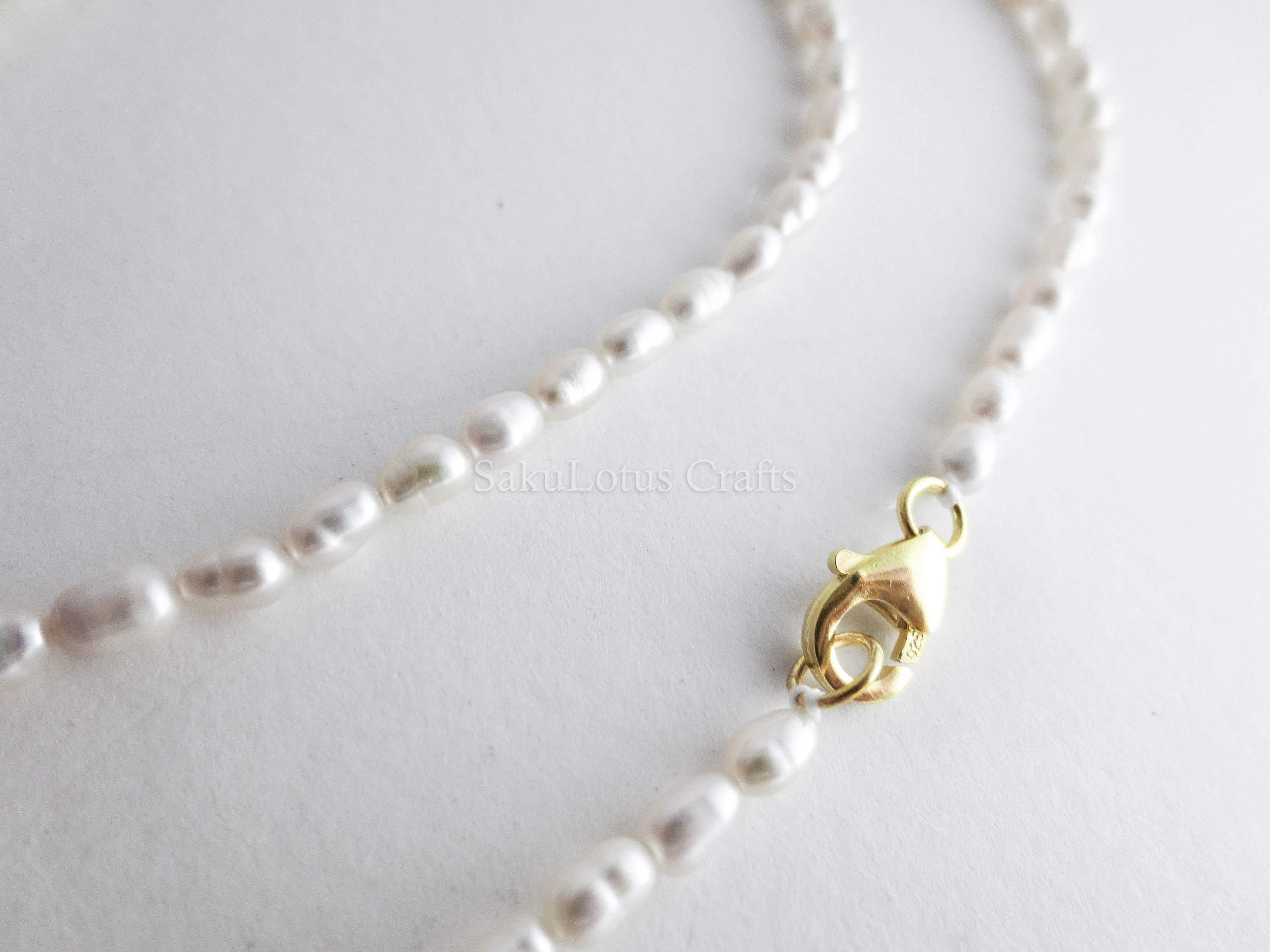 Freshwater Pearl Necklace, Genuine Pearl Necklace, Dainty Pearl Necklace, Pearl Beaded Necklace, Gold Pearl Necklace, Baroque Pearl Necklace