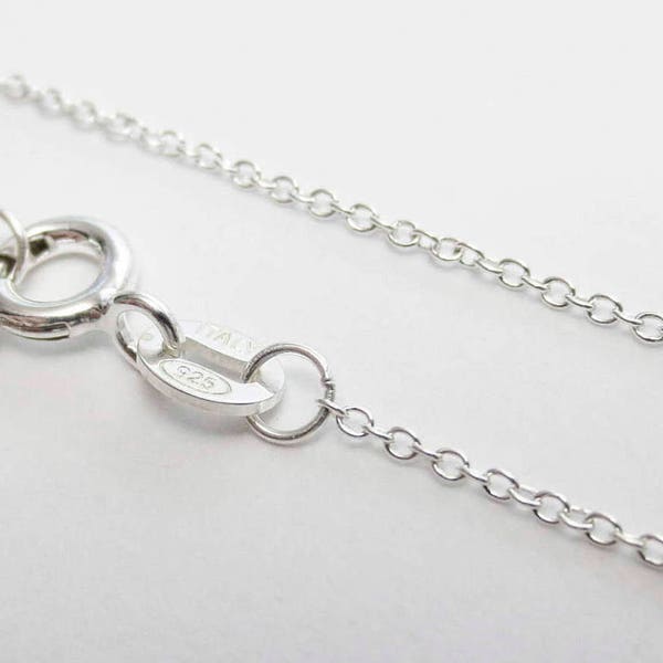 14 16 18 20 22 24" Inch' Solid 925 Sterling Silver 1x1.5mm Delicate Cable Chain Sterling Silver Necklace Spring Clasp Bulk Wholesale Jewelry