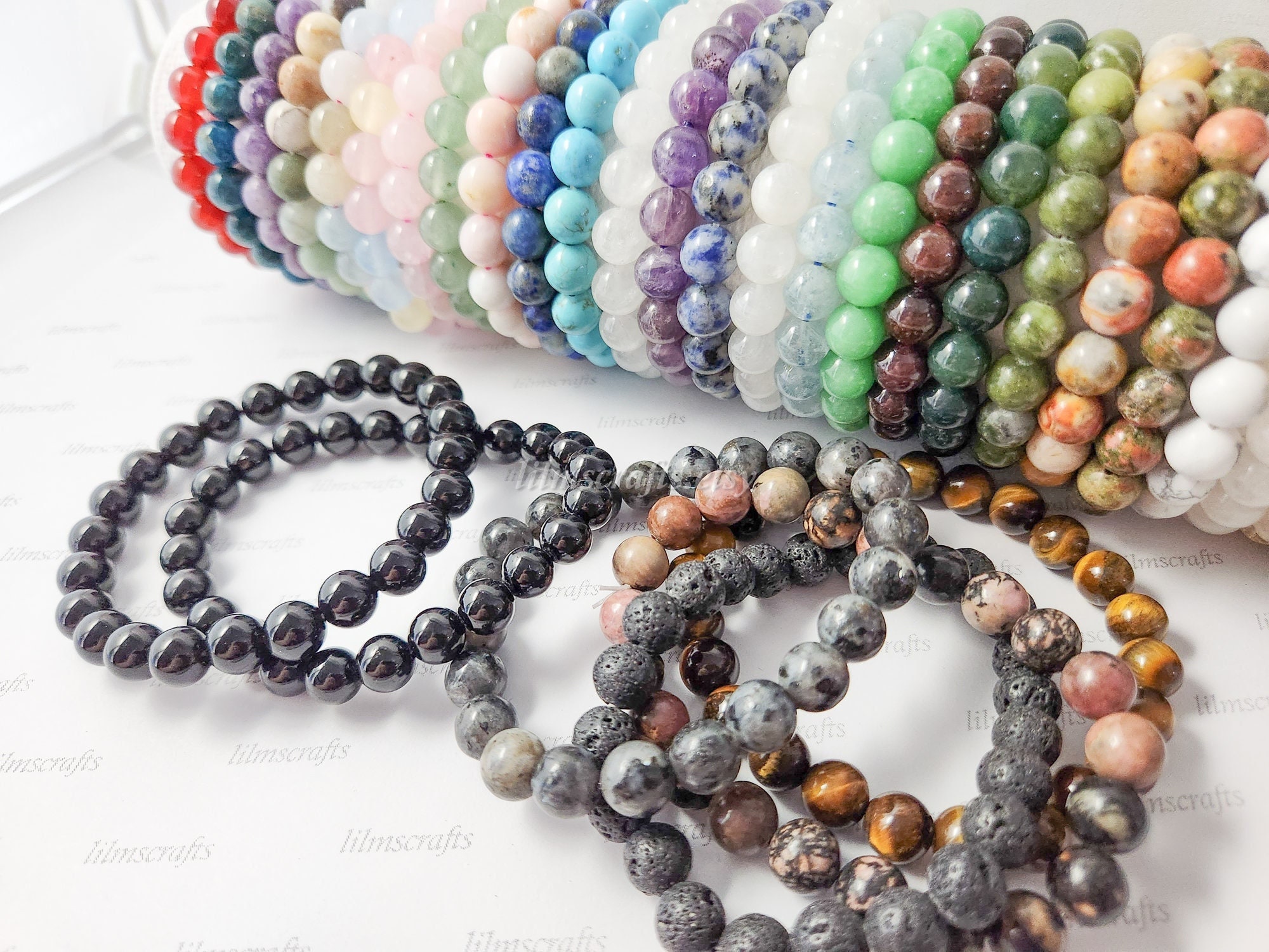 Lava Stone Volcanic Rock Round Loose Beads Healing Chakra Black & Colored  Bulk 6mm/8mm/10mm/12mm/14mm/16mm/18mm/20mm Beadnova 