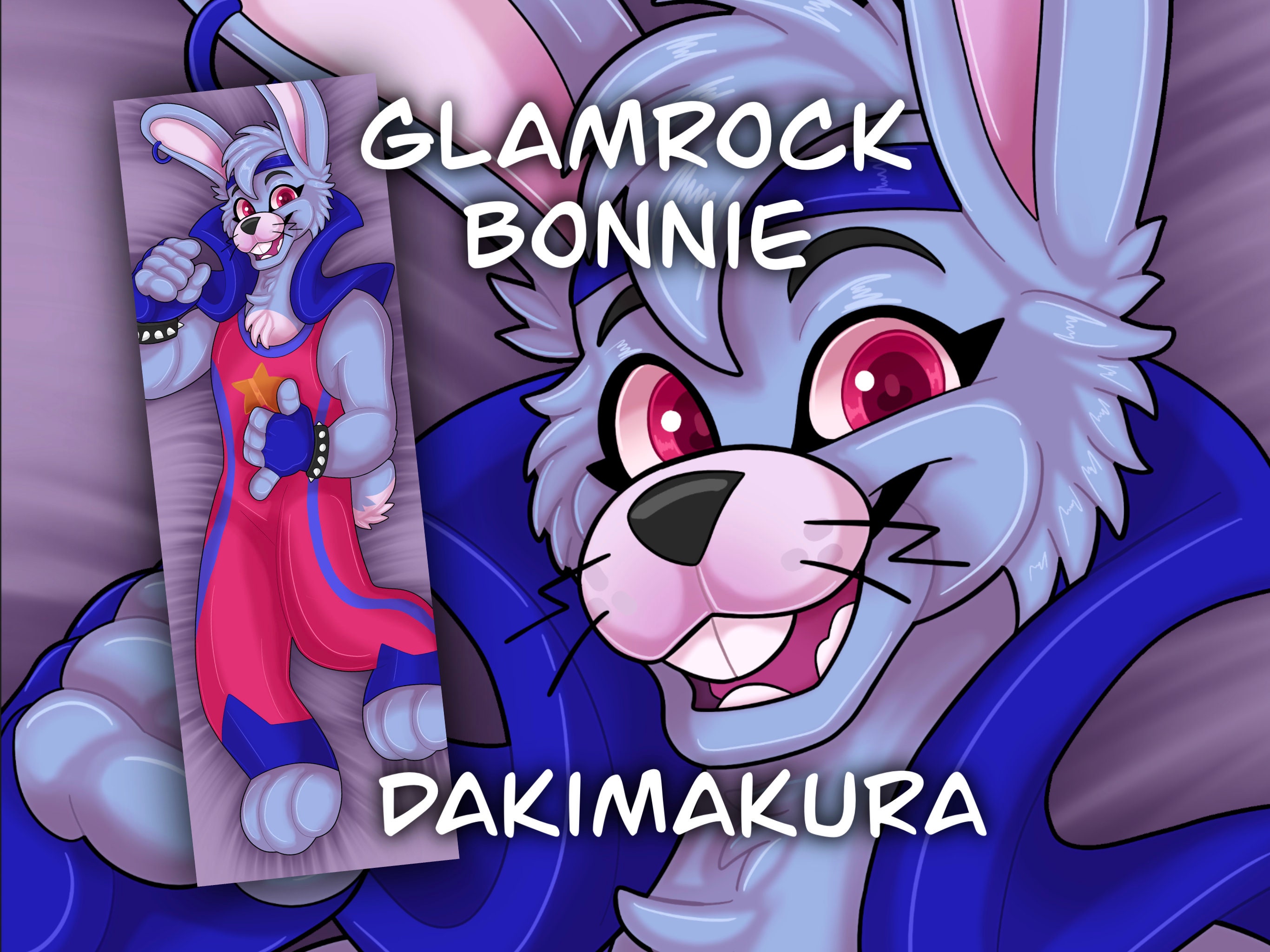 FNAF Glamrock Bonnie V2 5x7in Art Print 