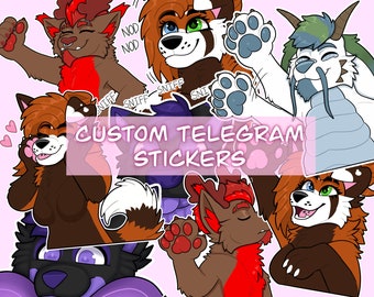 Telegram Sticker CUSTOM Fursona Memes, Adult, Ychs, etc