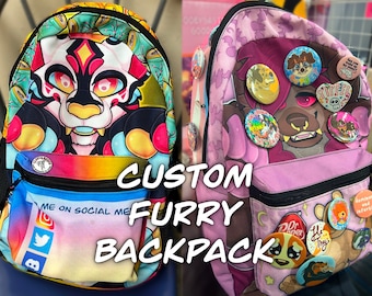 Custom Backpack Furry Fursona