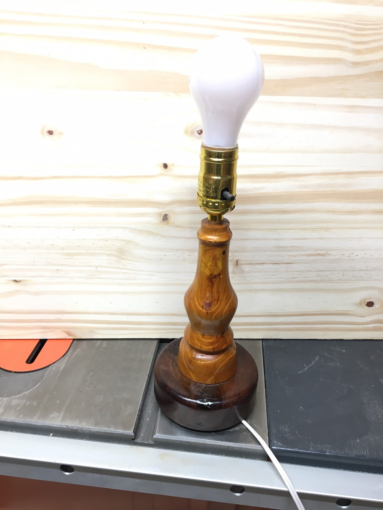 Small lamp handmade wood bodock lamp Etsy