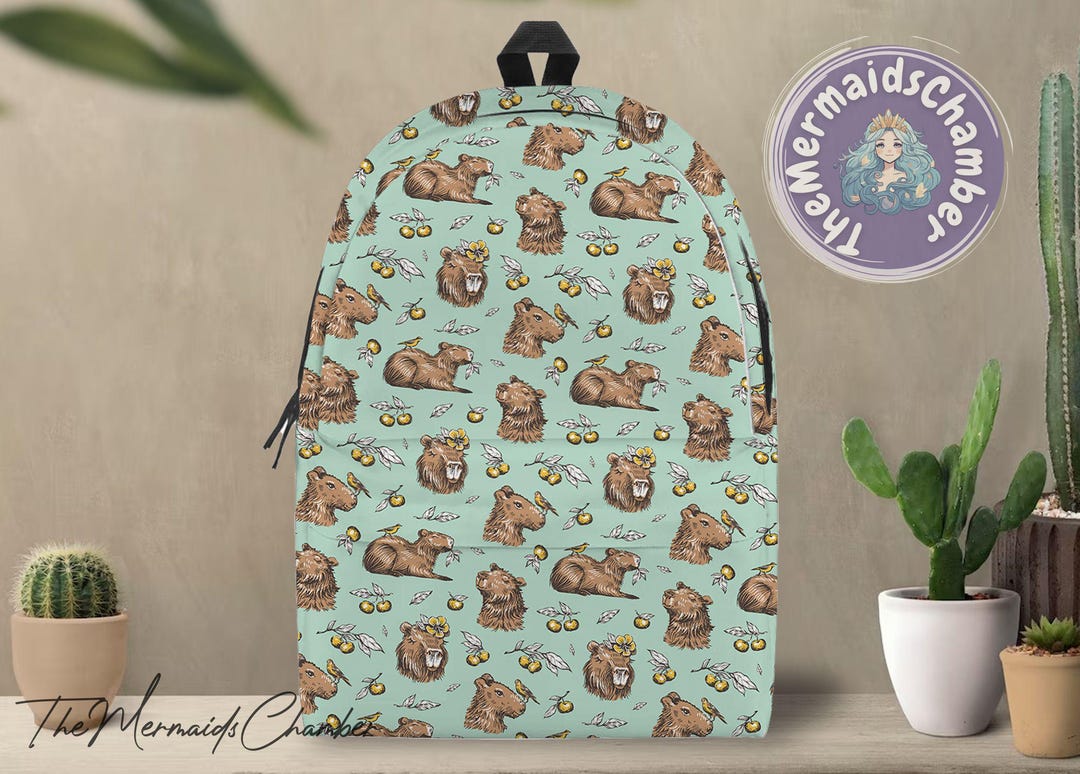 Cute Capybara Personalized Backpack, Capybara Back to School Backpack ...