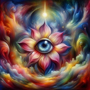 Afbeelding van het derde oog Mystic Awakening Abstract zicht van het derde oog in spiritueel licht jpg-formaat 300 dpi gratis commercieel gebruik met hoge resolutie
