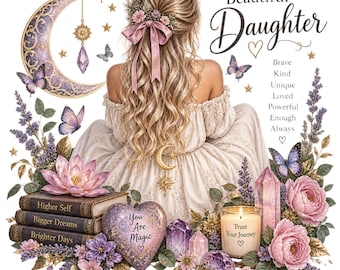 Spiritual Family PNG Bundle, Mom Grandma Sister Daughter Friend Sublimation Designs, Celestial Gift PNG