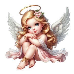 10 Clipart Cherubini Angeli png sfondo trasparente 12 x 12 pollici 300 dpi alta risoluzione uso commerciale gratuito