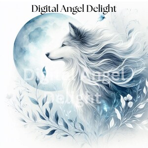 Mystical wolf 10 jpg designs 300dpi high-resolution instant download