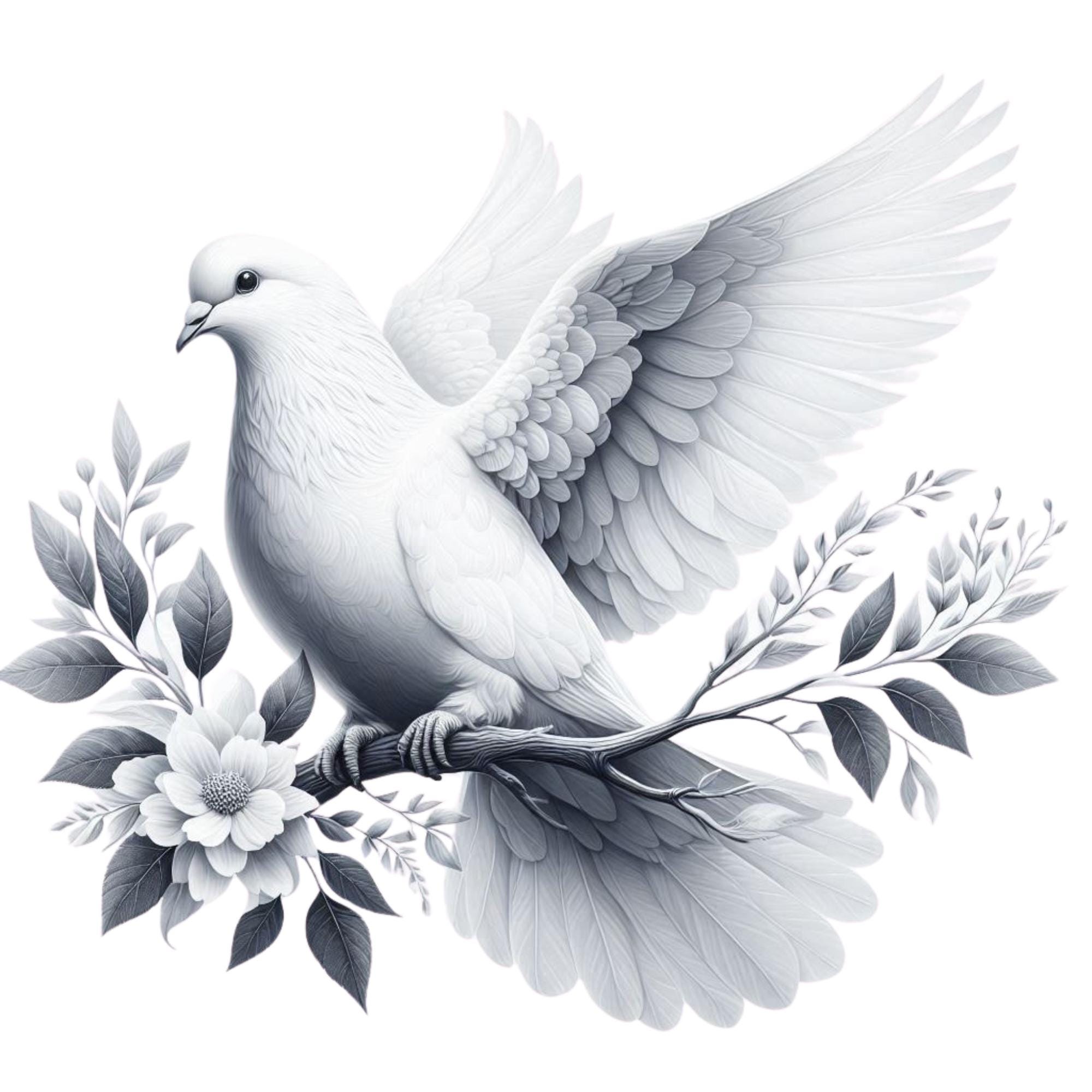 Clipart Doves 10 Graceful Dove Images Realistic & Inspirational Sketch ...