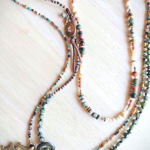 Sonntags Flohmarktfunde Kollektion | Jaspis, Karneol, Messing, Java Glas, Türkis, Opal