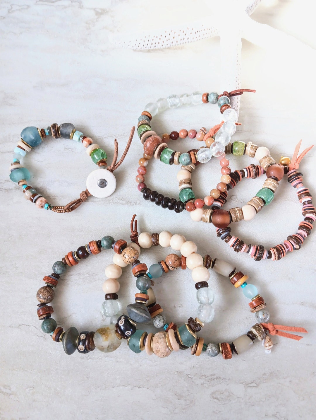 Sunshine Bracelet Stack - Burgundy main image 0