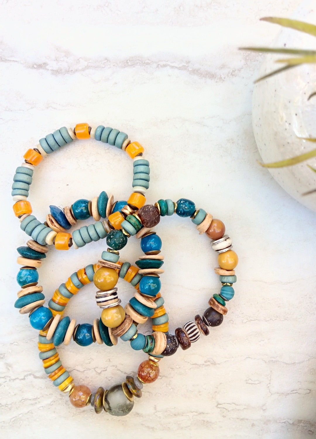 Berkeley Flea Market Stack Bracelets Mookaite Recycled Etsy