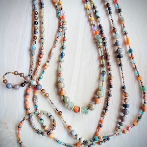 Her Silver Hair Is Storm Threaded Collection | Red Jasper, Carnelian, Pearls, Labradorite, Turquoise,  Prehnite