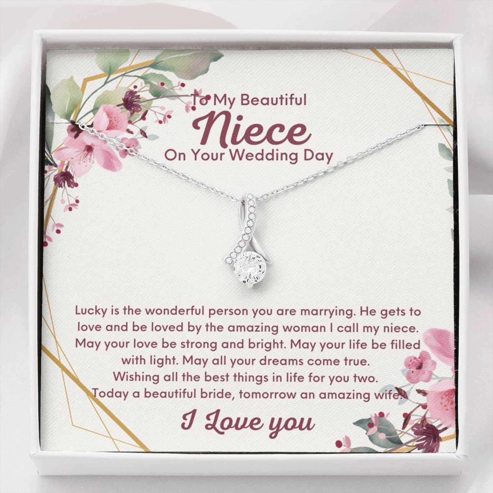 From Aunt to Niece Bride Gifts To My Beautiful Niece On Your Etsy