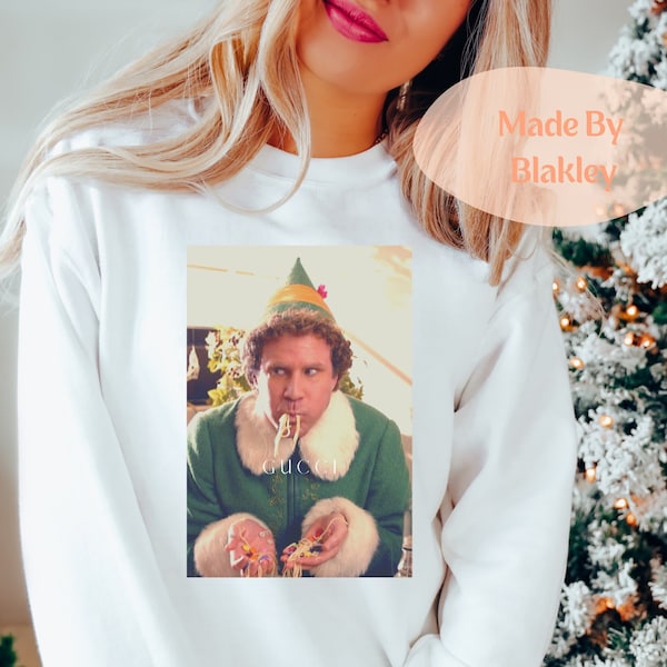 Vintage Christmas PNG, Elf the movie, buddy the elf, Christmas Shirt, Sublimation, Heat Press, Transfer, digital download, G U C C I