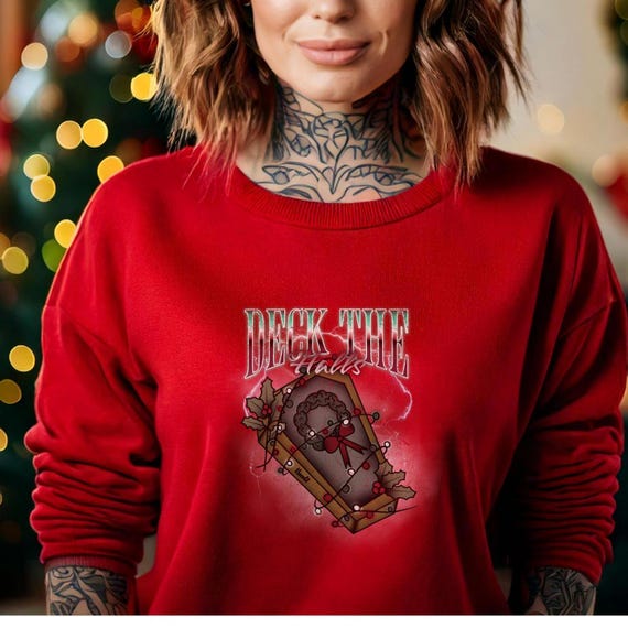 Gothic Holiday Sweater Unisex, Christmas Pullover,horror Lovers