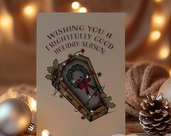 Biglietto di Natale spettrale, set per le feste gotiche Creepmas