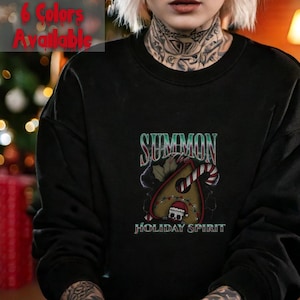Holiday Spirit Sweater, Gothic Xmas, Goth Christmas, Horror Lovers, Unisex Heavy Blend Crewneck Sweatshirt,Gothic Christmas,Alternative