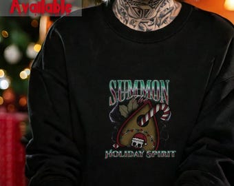 Gothic Holiday Spirit Sweatshirt, Horror Xmas, Unisex Crewneck