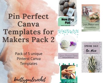 PinPerfect Canva Templates for Makers V2//Canva Templates//Pinterest Templates//Canva pinterest templates