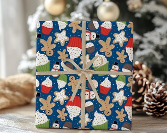 Christmas Cookie Wrapping Paper, Holiday Baking Gift Wrap