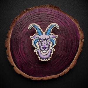 Pastel Baphomet - Wooden Pin