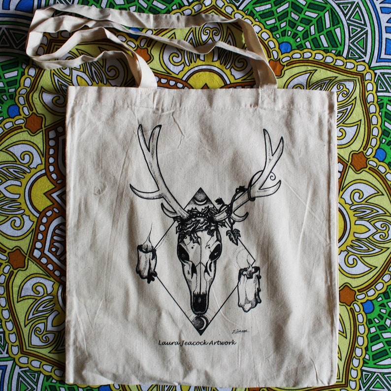 Deer Skull Canvas Bag