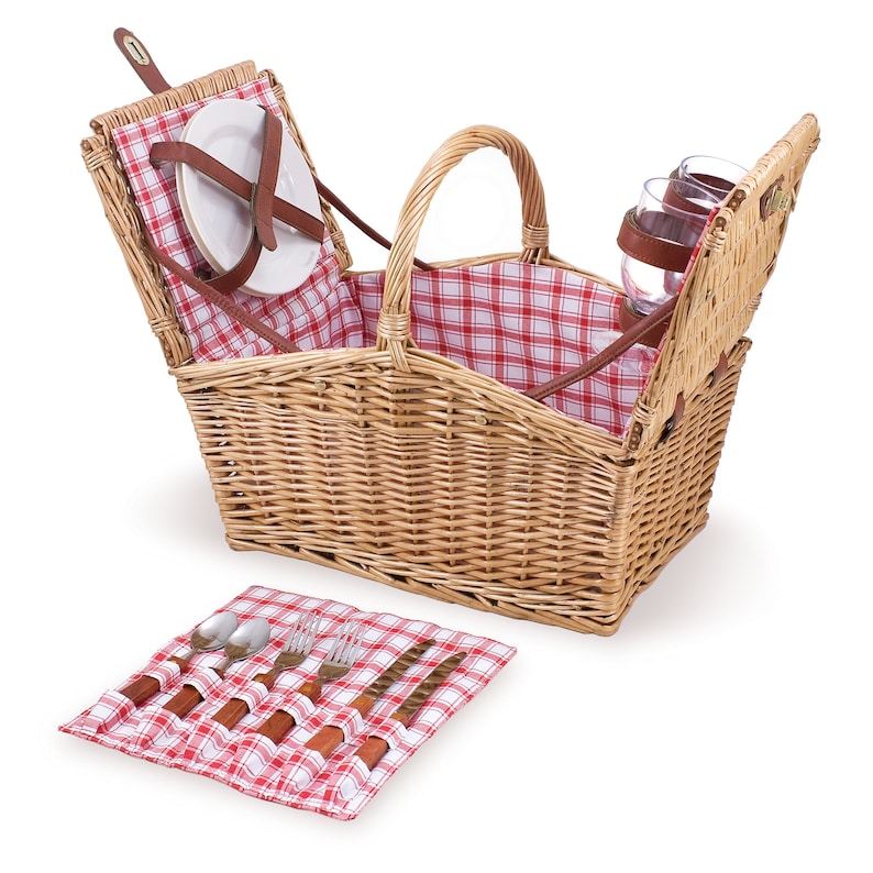 Couples Picnic Basket Set Wedding Gift Engagement Gift Etsy
