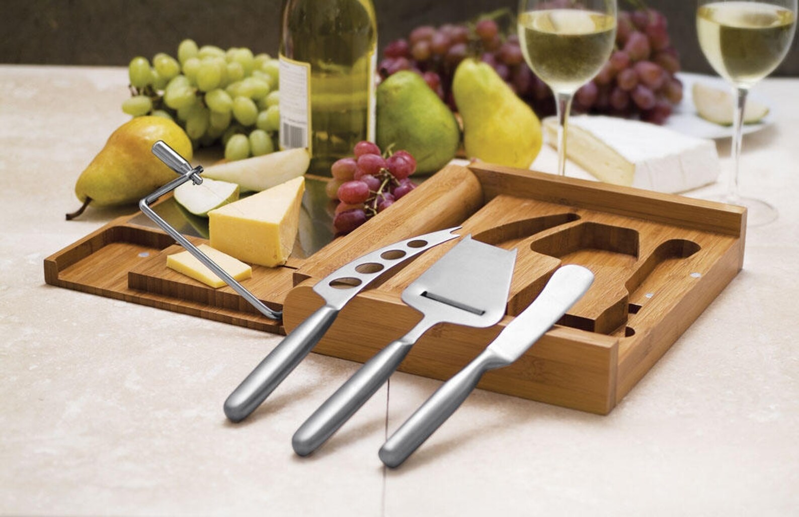 Folding wooden cheese cutting board with cheese wire and Etsy