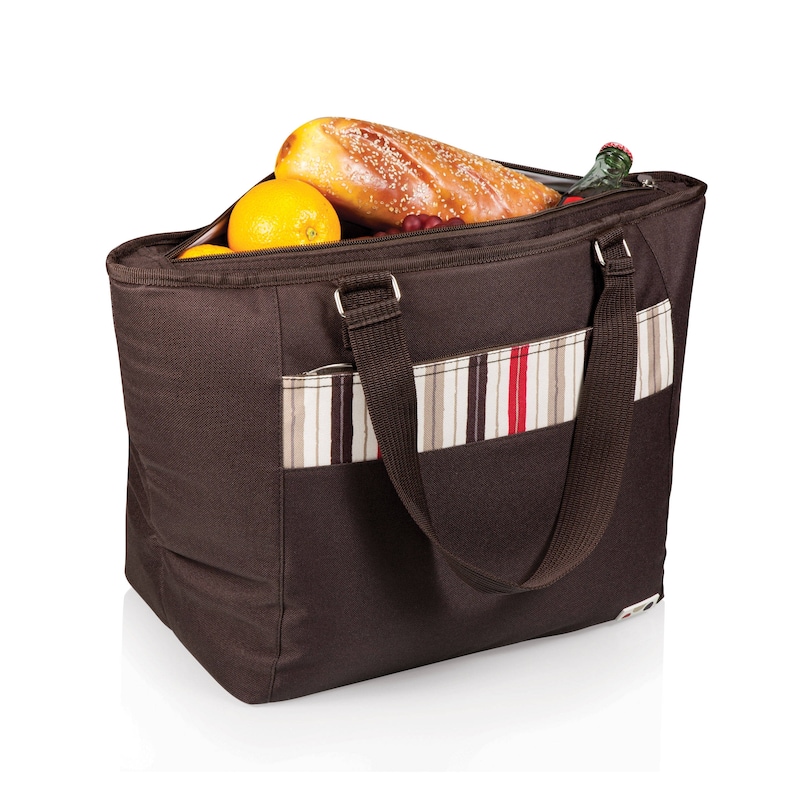 Insulated Cooler Tote with water resistant liner and zippered pocket