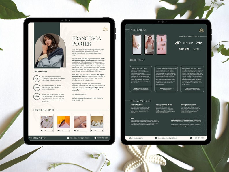 UGC Portfolio Media Kit UGC Template UGC Media Kit Ugc Portfolio Template Ugc Creator Template Ugc Creator Price List image 3