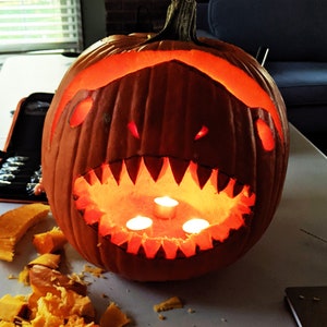 Pumpkin Carving Stencil, Pumpkin Carving Template, Jack-o-lantern ...