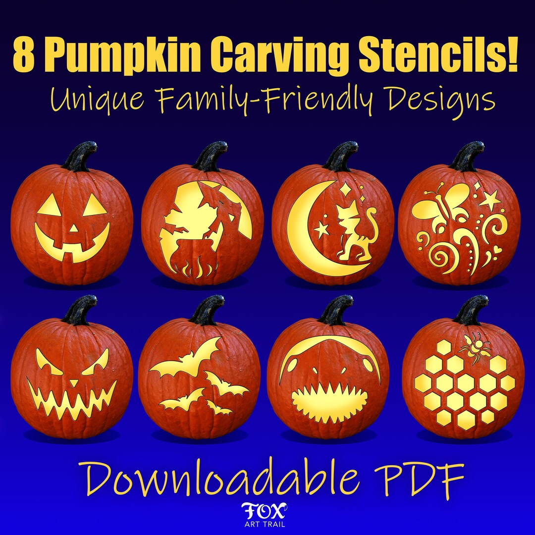 Bourbon-Inspired Pumpkin Carving Stencils For Halloween