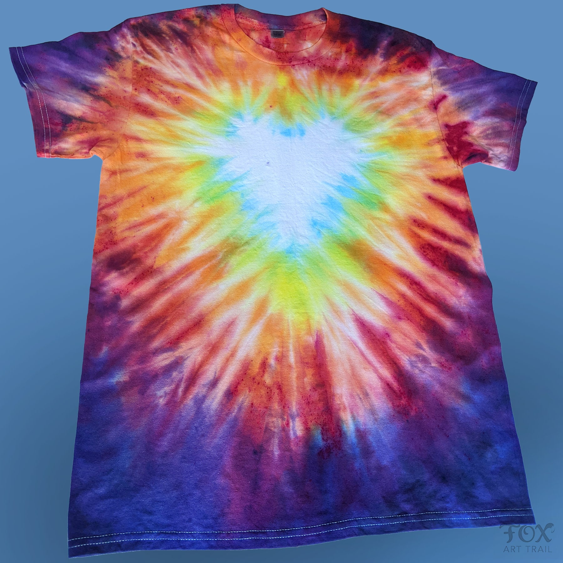 Pure Heart Rainbow Gradient Tie Dyed Shirt, Adult Medium