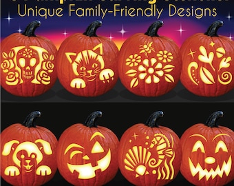 Cat with Cutout Ears Pumpkin Carving Stencil: Cute Kitty Jack-O-Lantern Template (PDF Pattern)