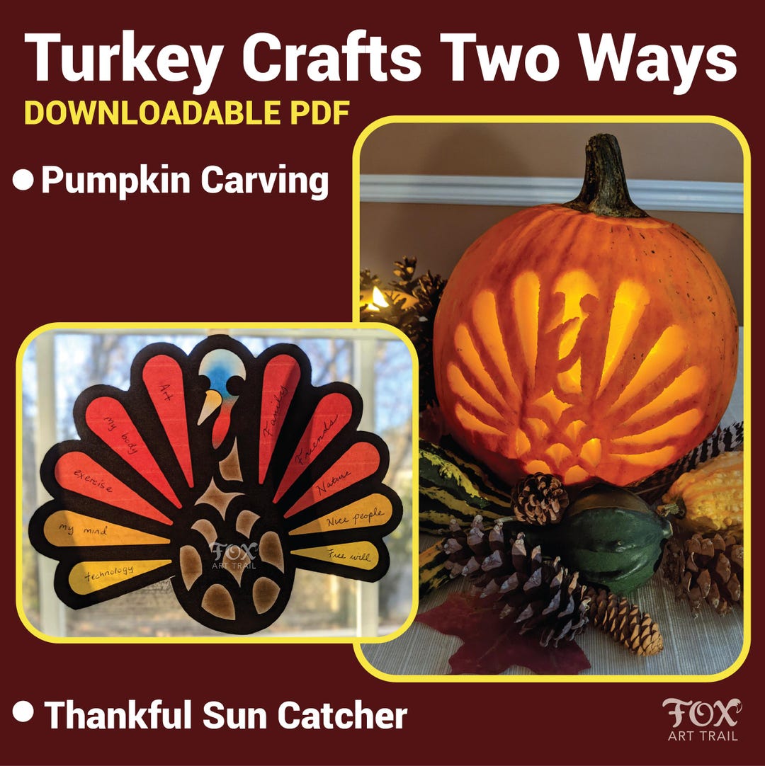 thankful-diy-crafts-turkey-paper-sun-catcher-pumpkin-carving-stencil-crafts-for-kids-adults-festive-thanksgiving-crafts-print-at-home-etsy