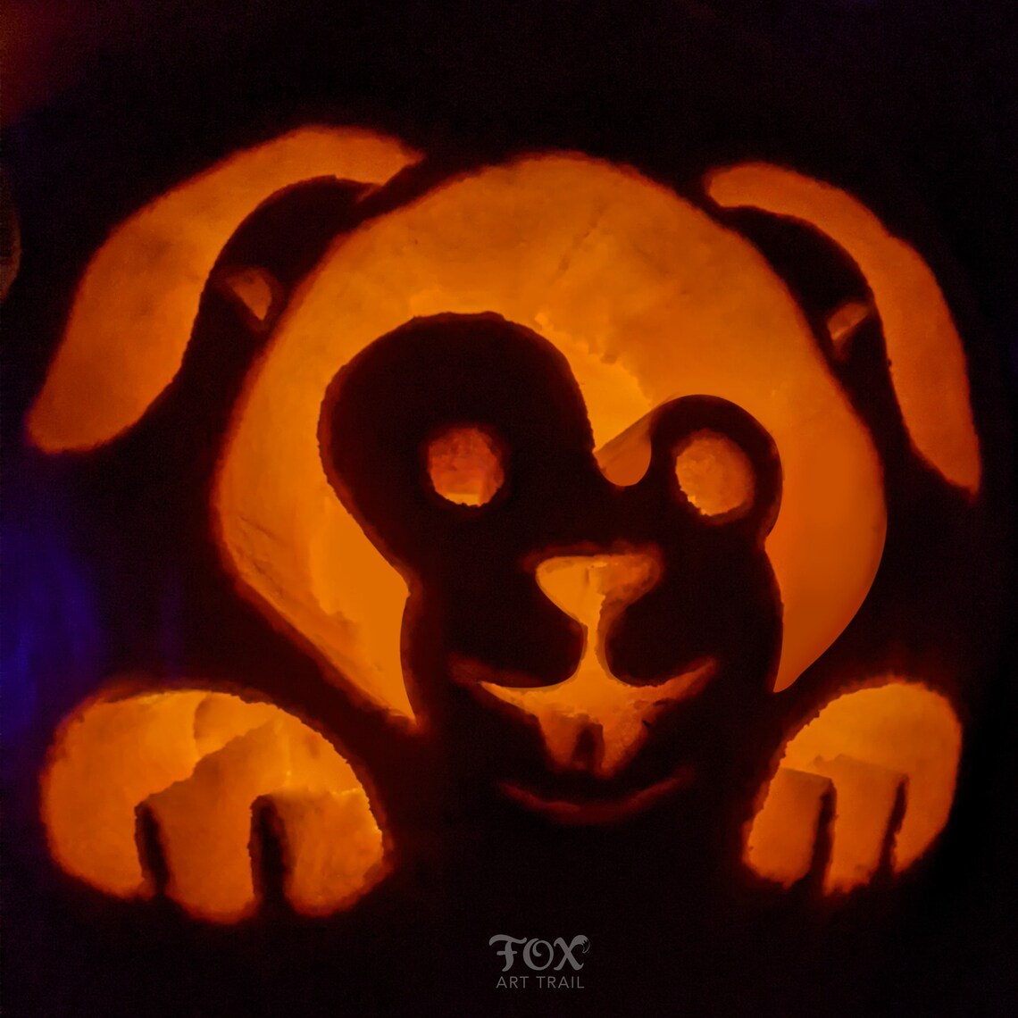 Puppy Pumpkin Carving Stencil Dog Jackolantern Template (digital