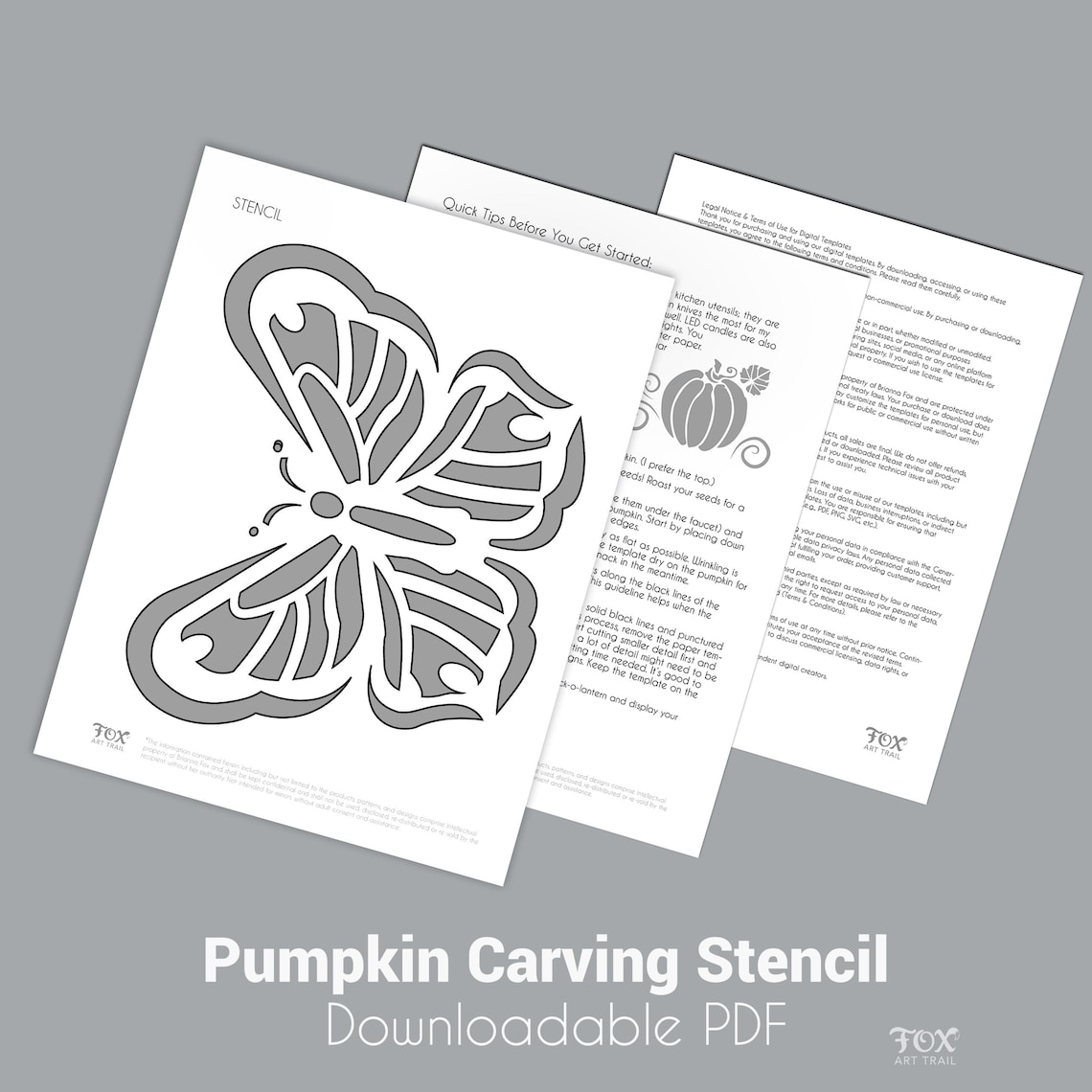 Butterfly Pumpkin Carving Template
