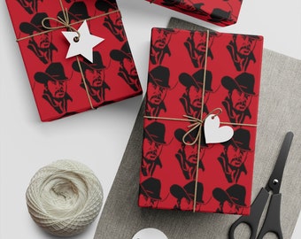 Rip silhouette Red Gift Wrapping Paper Sheets