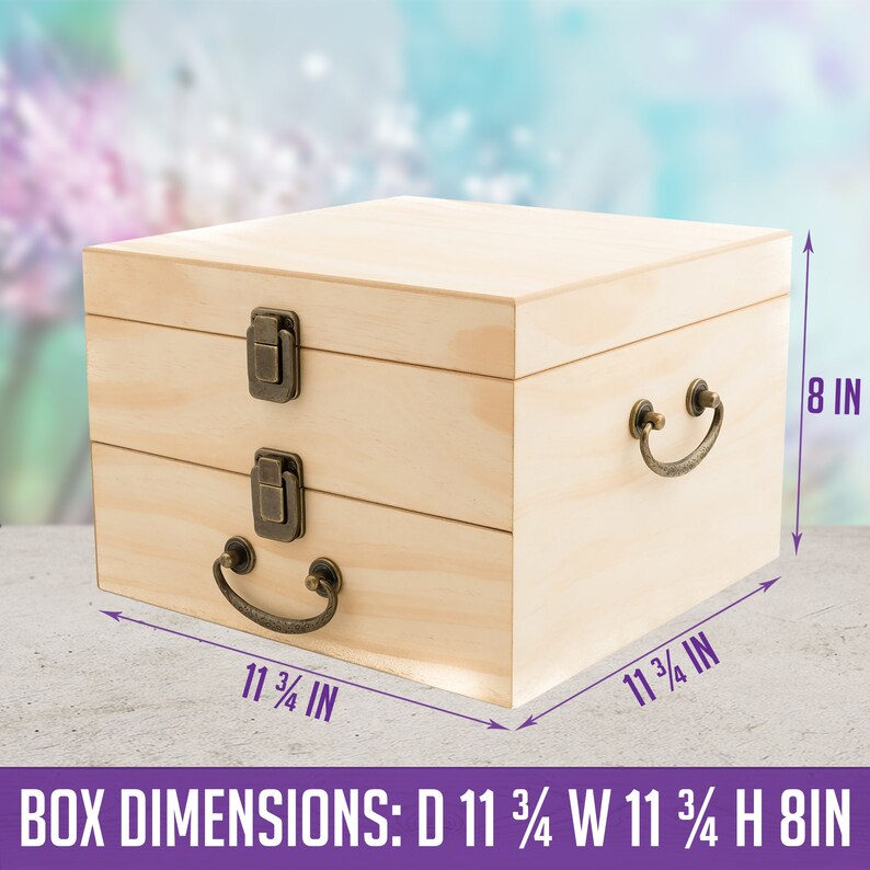 Wooden Storage Case With Handles. 91 Slots Hold up to 147 Etsy