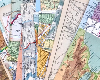 Maps and World Atlas Scrapbooking Kit | Travel Ephemera | Vintage Travel Maps |Inspiration Kit | Travel Collage | Craft pack