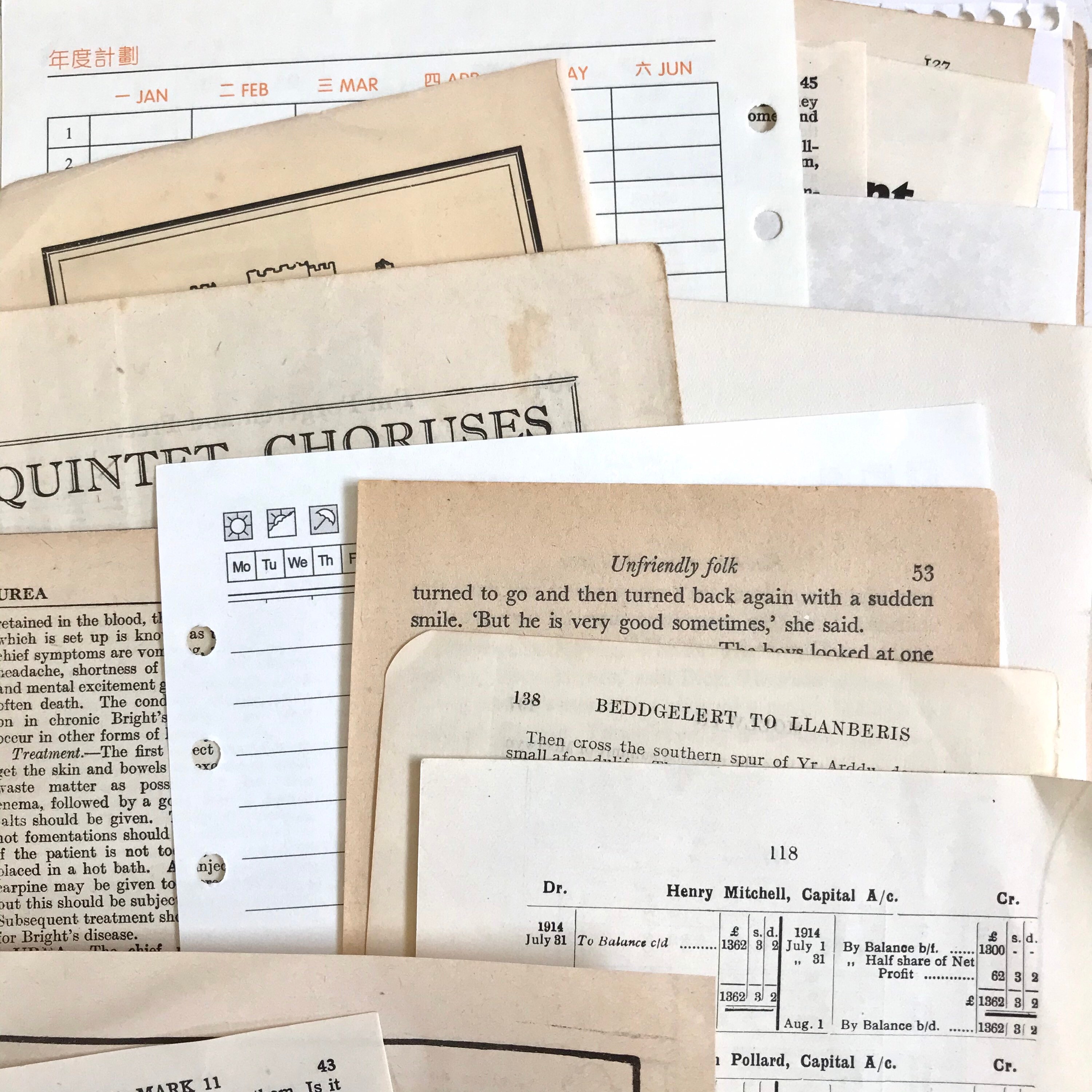 Antique and Vintage Book Pages | 50 Items | Paper Ephemera | Scrapbook ...