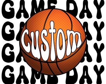 PNG personalizable para el día del partido de baloncesto, diseño de mascota escolar (descarga digital)
